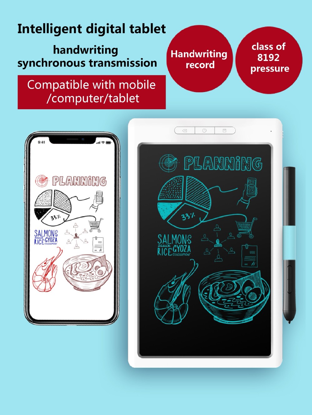 Business 10 inch digital note taking tablet lcd paperless writing graphic pad for laptop lcd writing board