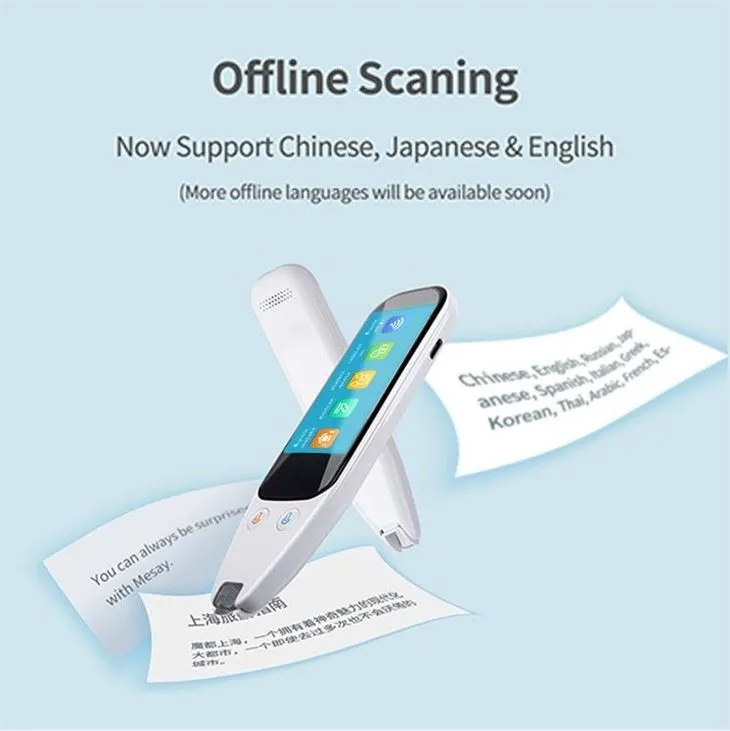 ปากกาแปลอัจฉริยะแบบพกพาสำหรับ 112 ภาษา